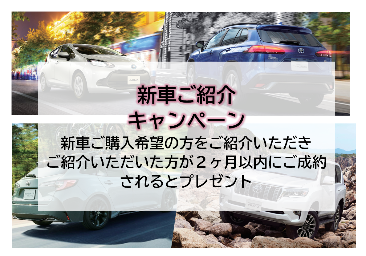 新車ご紹介キャンペーン | トヨタモビリティ富山株式会社